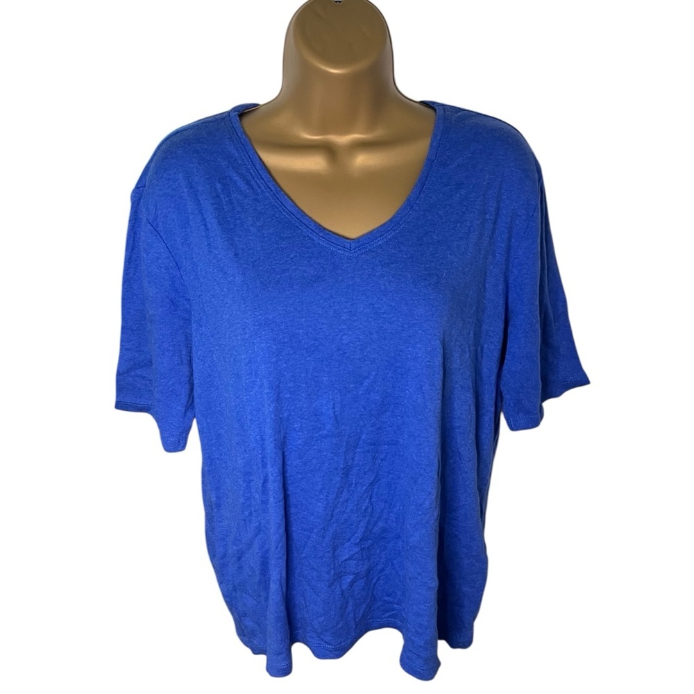 Chico’s V-Neck Tee Blue 2
